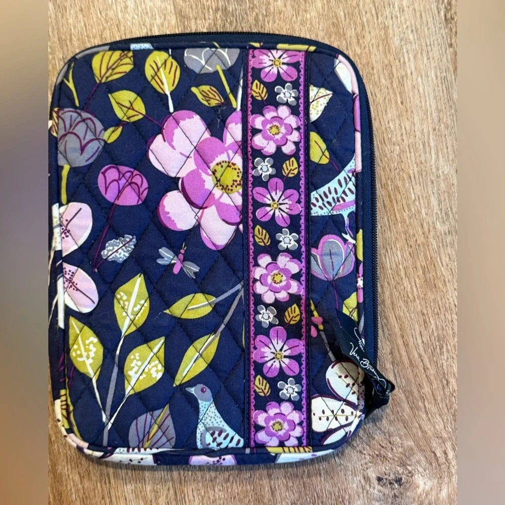 Vera Bradley Night Owl Quilted Tablet Case Organizer Zip iPad Mini Kindle Cover